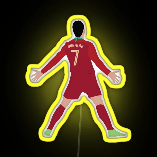 Ronaldo World Cup Celebration RGB Neon Sign