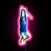 Vibrant colorful personalized neon zip line RGB LED display sign