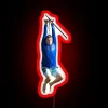 Bold Neon Sign Featuring Ronny's Urgent Advice to Abandon the Zip Line