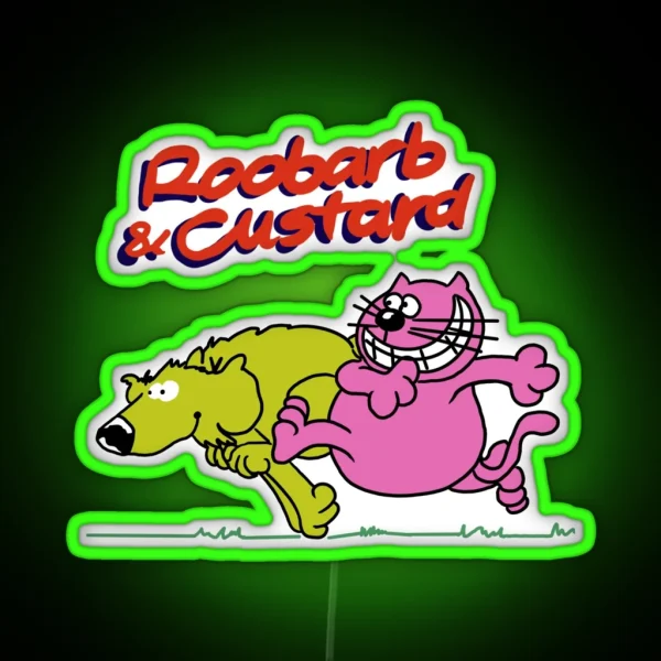 Roobarb And Custard RGB Neon Sign