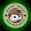 Rustic Western Themed Neon Sign Featuring A Cowpoke Possum Design