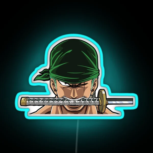 Roronoa Zoro One Piece Peeker RGB Neon Sign