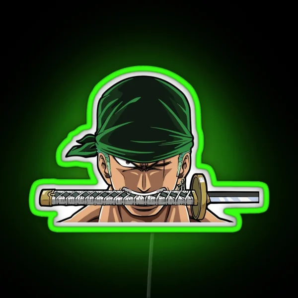 Roronoa Zoro One Piece Peeker RGB Neon Sign