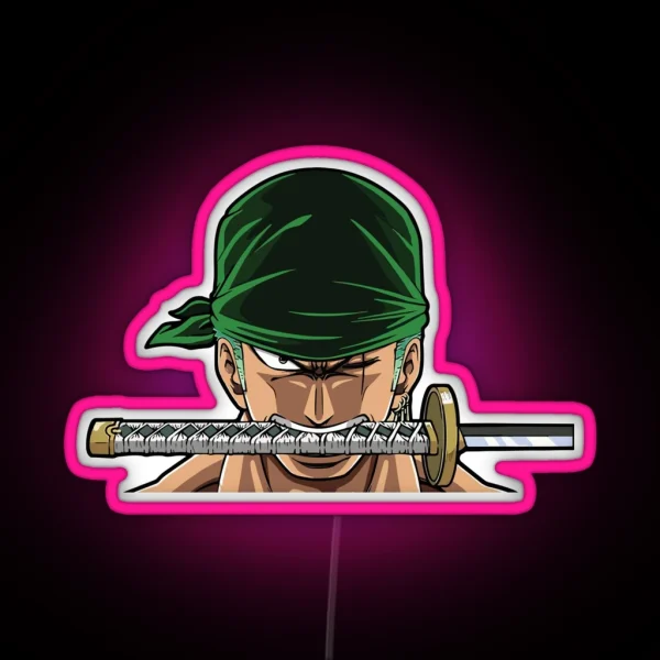 Roronoa Zoro One Piece Peeker RGB Neon Sign