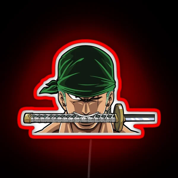 Roronoa Zoro One Piece Peeker RGB Neon Sign