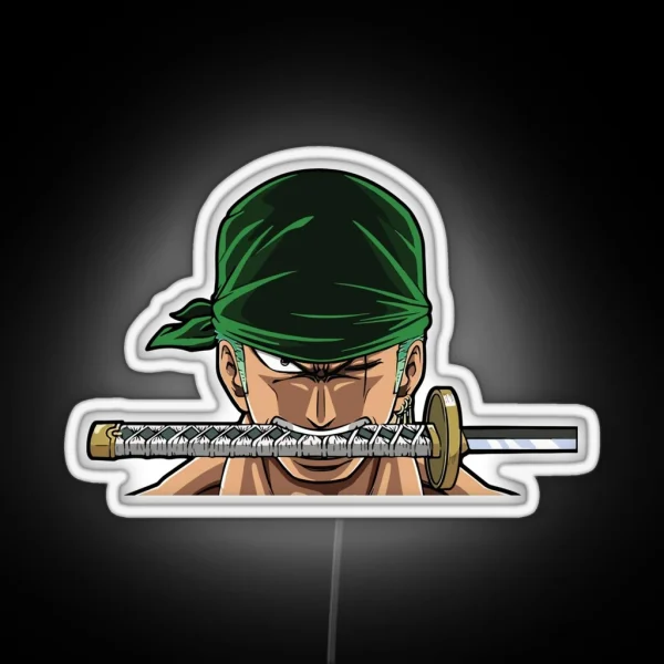Roronoa Zoro One Piece Peeker RGB Neon Sign