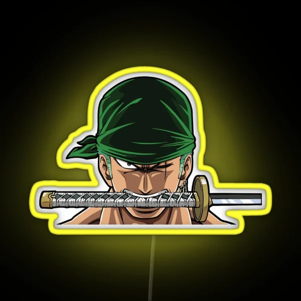 Roronoa Zoro One Piece Peeker RGB Neon Sign