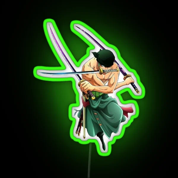 Roronoa Zoro One Piece RGB Neon Sign