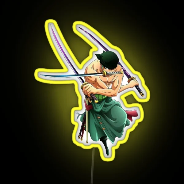 Roronoa Zoro One Piece RGB Neon Sign