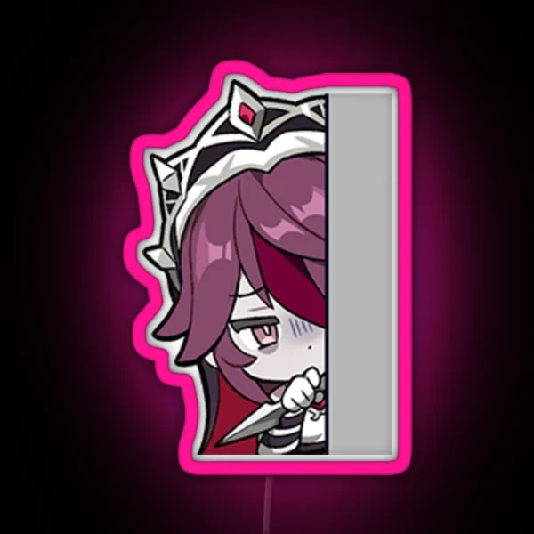 Rosaria Emoticon 4 Sneak RGB Neon Sign