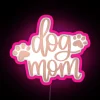 Customizable RGB rose gold dog mom neon wall decoration art.