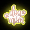 Rose gold 'Dog Mom' personalized RGB LED neon home decor.