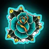 Retro-inspired rose neon light decor with colorful RGB illumination accents