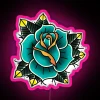Classic Vibrant Rose Old School II Neon Light Display Signs