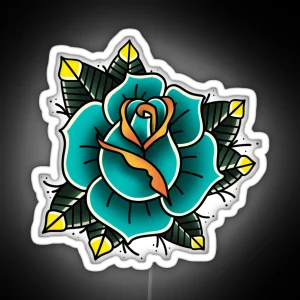 Rose Old School II RGB Neon Sign