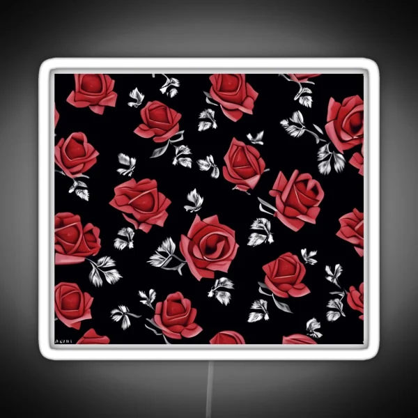 Rose Pattern RGB Neon Sign