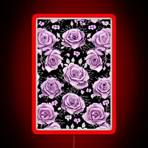 Rose Pattern RGB Neon Sign