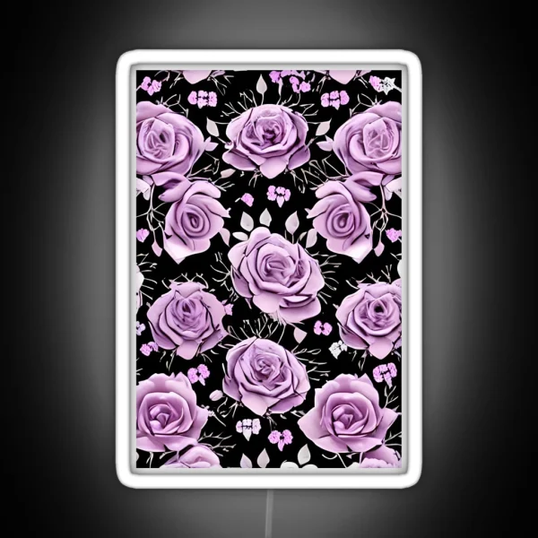 Rose Pattern RGB Neon Sign
