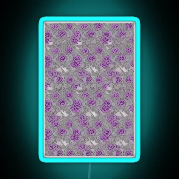 Rose Pattern RGB Neon Sign