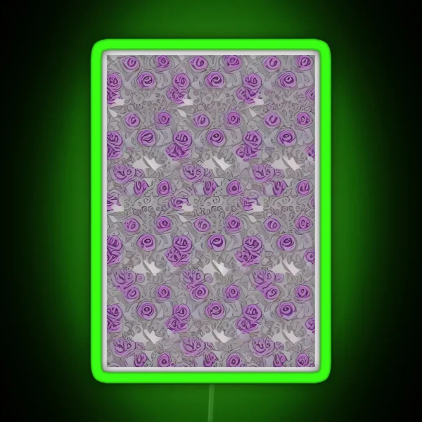 Rose Pattern RGB Neon Sign