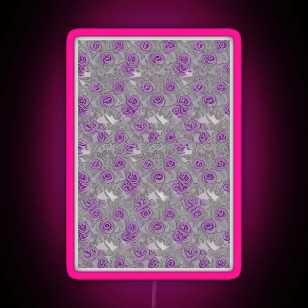 Rose Pattern RGB Neon Sign