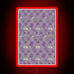 Rose Pattern RGB Neon Sign