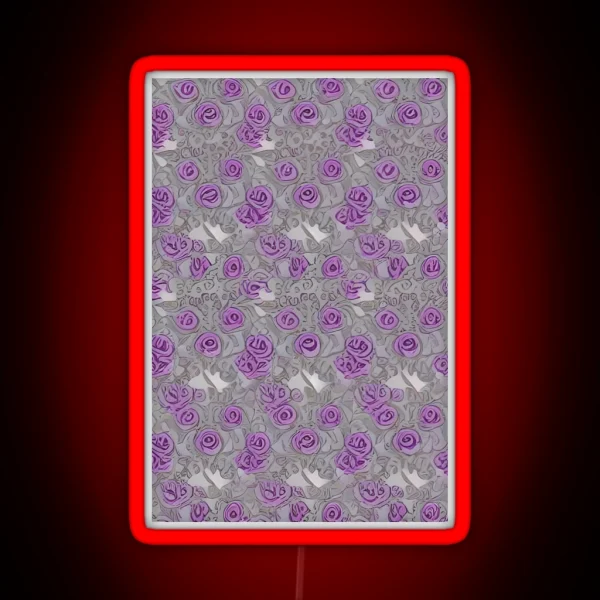 Rose Pattern RGB Neon Sign