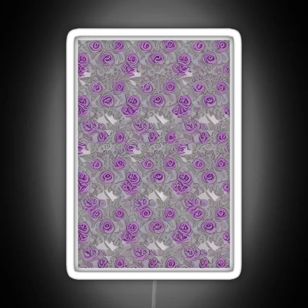 Rose Pattern RGB Neon Sign