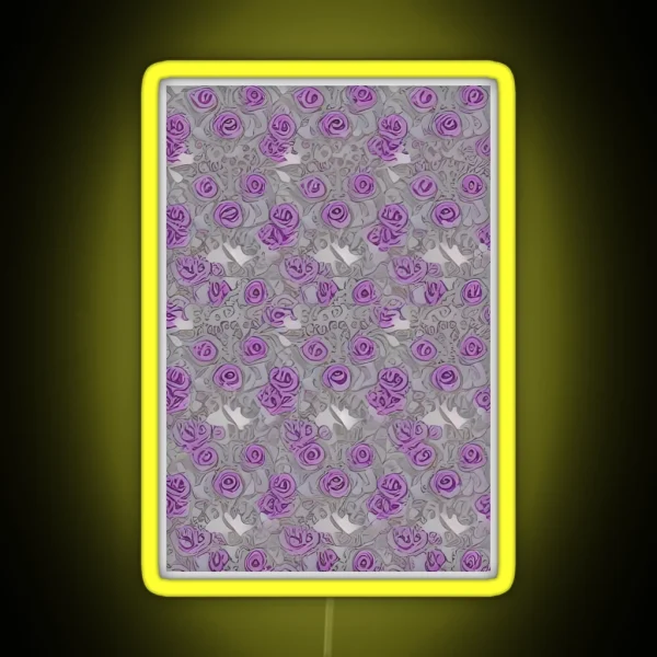Rose Pattern RGB Neon Sign