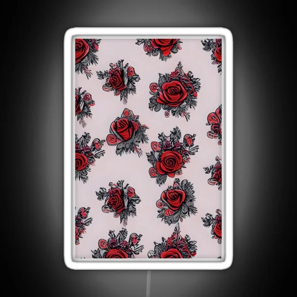 Rose Pattern RGB Neon Sign