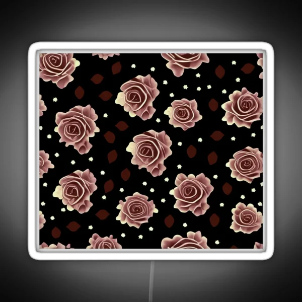 Rose Pattern RGB Neon Sign