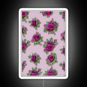 Rose Pattern RGB Neon Sign
