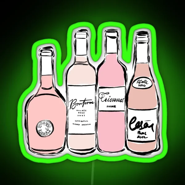 Rose Wine RGB Neon Sign