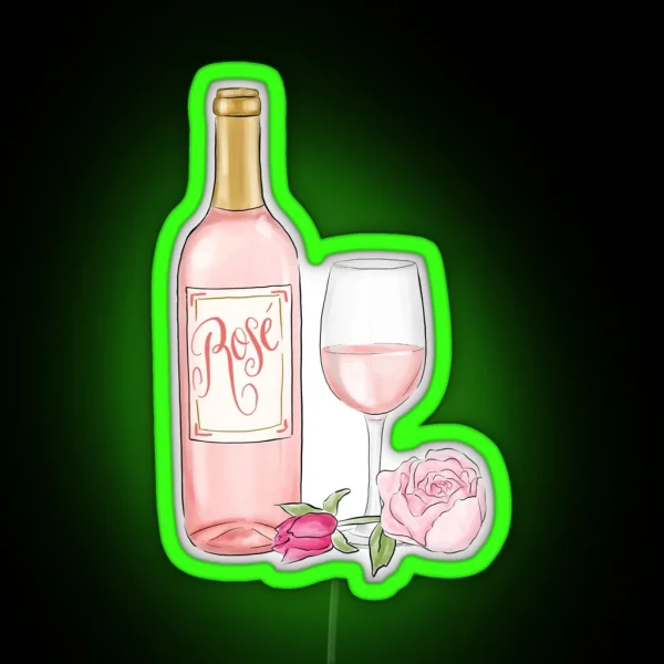 Rose Wine RGB Neon Sign