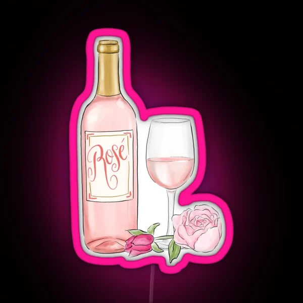 Rose Wine RGB Neon Sign