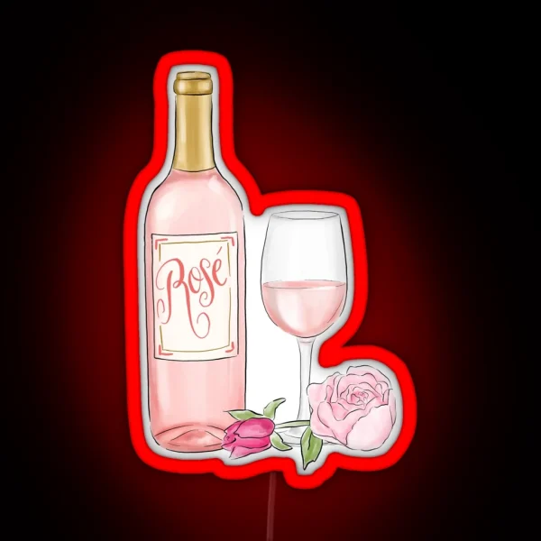Rose Wine RGB Neon Sign