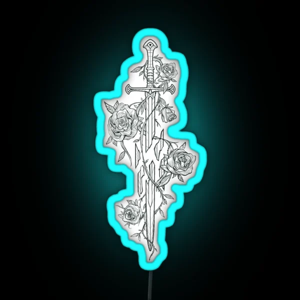 Roses Of The Broken Sword RGB Neon Sign