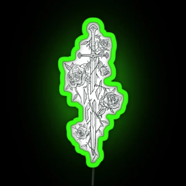 Roses Of The Broken Sword RGB Neon Sign