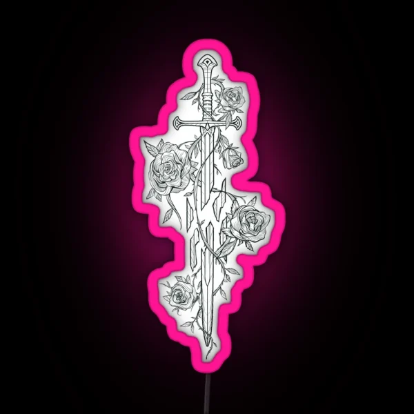 Roses Of The Broken Sword RGB Neon Sign