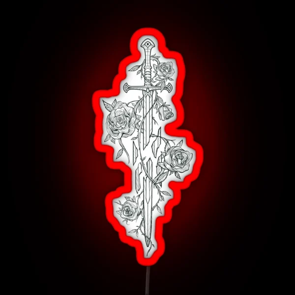Roses Of The Broken Sword RGB Neon Sign
