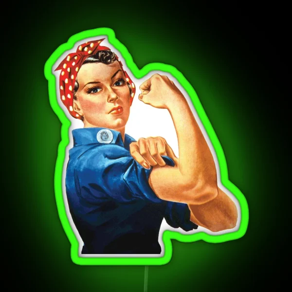 ROSIE THE RIVETER RGB Neon Sign