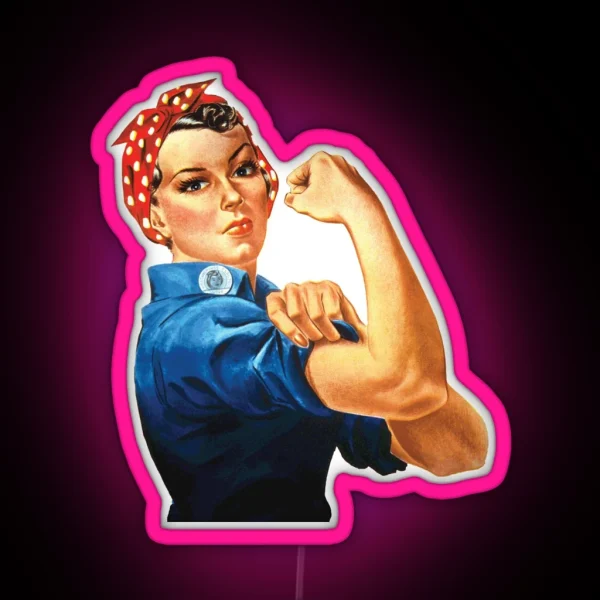 ROSIE THE RIVETER RGB Neon Sign