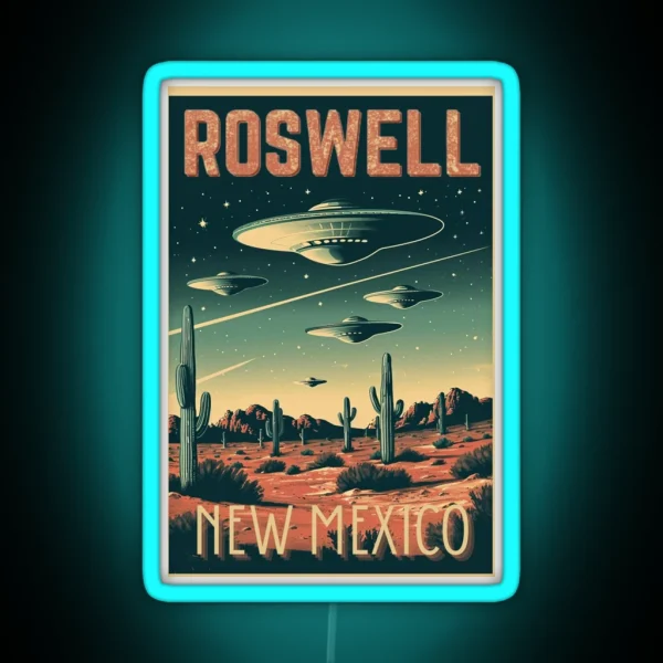 Roswell Reverie Vintage Roswell New Mexico RGB Neon Sign