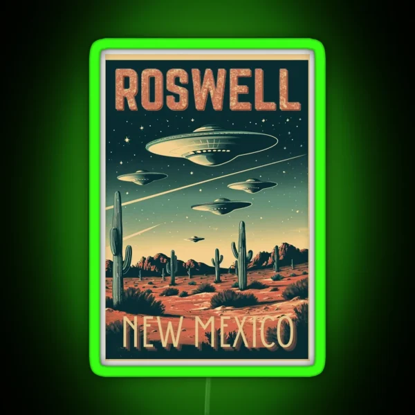 Roswell Reverie Vintage Roswell New Mexico RGB Neon Sign
