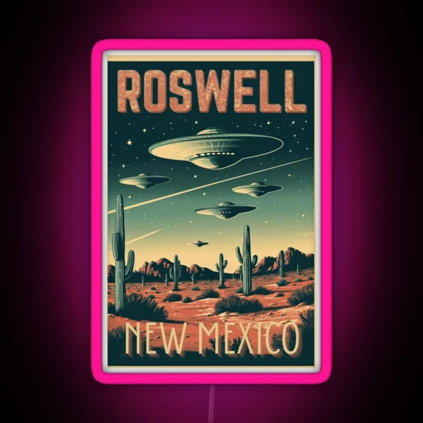 Roswell Reverie Vintage Roswell New Mexico RGB Neon Sign