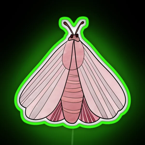 Rosy Pink Moth RGB Neon Sign