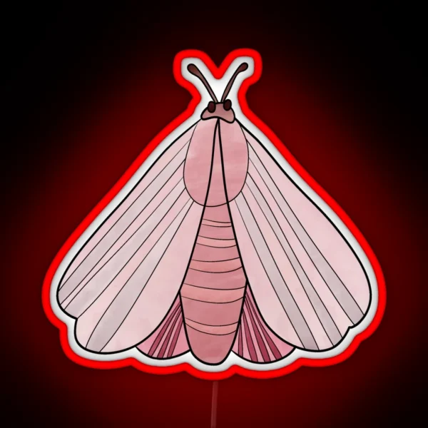 Rosy Pink Moth RGB Neon Sign