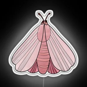 Rosy Pink Moth RGB Neon Sign