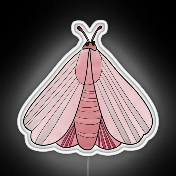 Rosy Pink Moth RGB Neon Sign