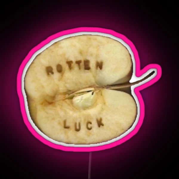 Rotten Luck Apple RGB Neon Sign